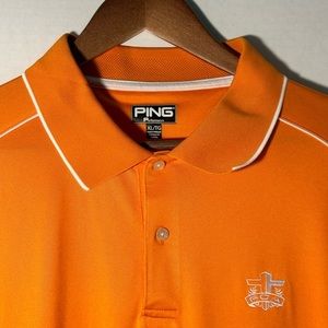 PING Golf Polo. FCA Fellowship Of Christian Athletes. Orange.‎ XL. Embroidery.